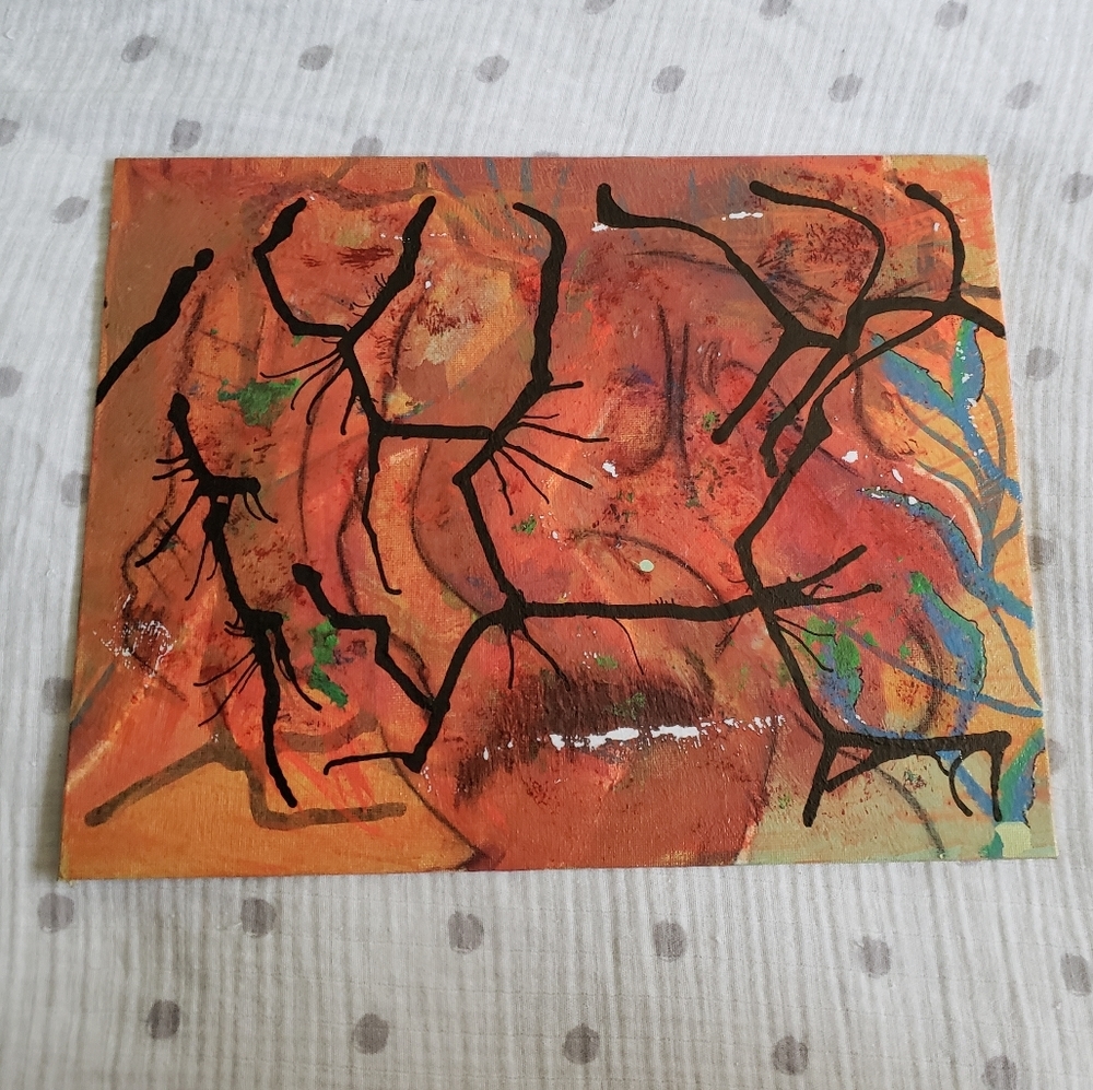 Hand Painted Abstract Art.